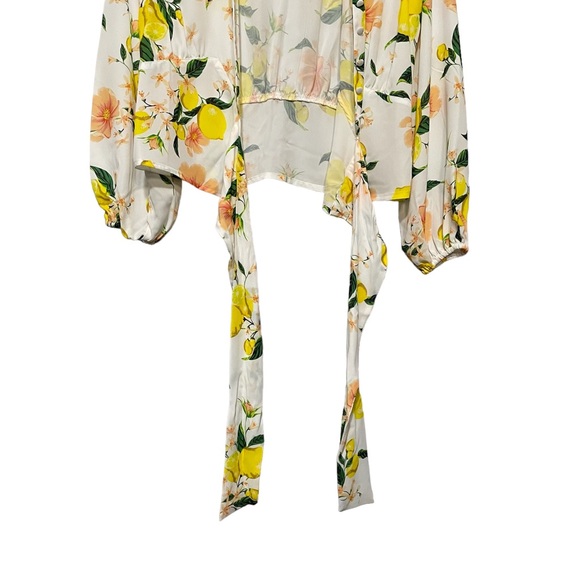 Adyson Parker Cover Up Cardigan Sheer Blouse‎ with Lemons - Picture 4 of 11